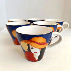 1994 Sango Cafe Paris Coffee Cups (6), EXC, 6 oz. (4914)
